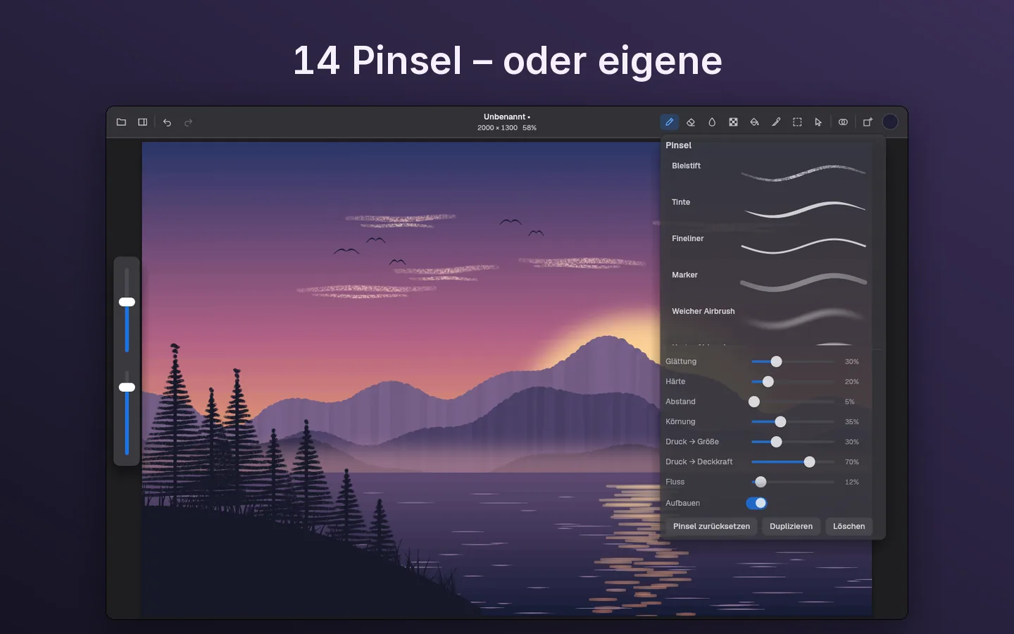 14 Pinsel – oder eigene