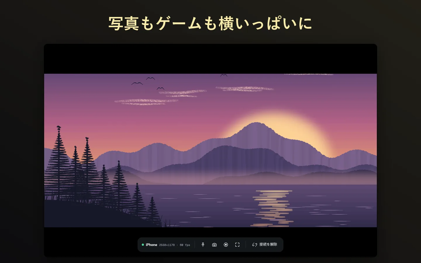 写真もゲームも横いっぱいに