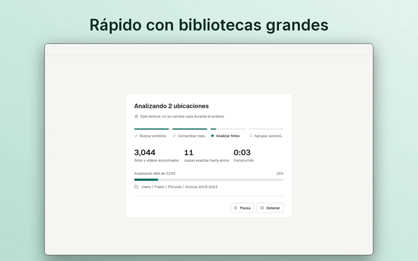 Rápido con bibliotecas grandes