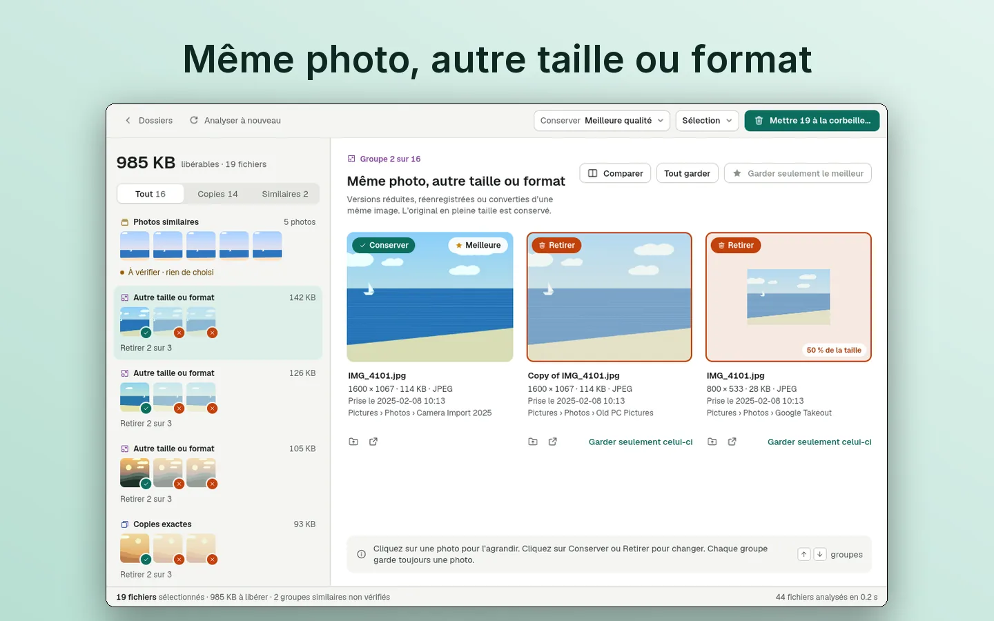 Des années de photos. Un seul exemplaire.